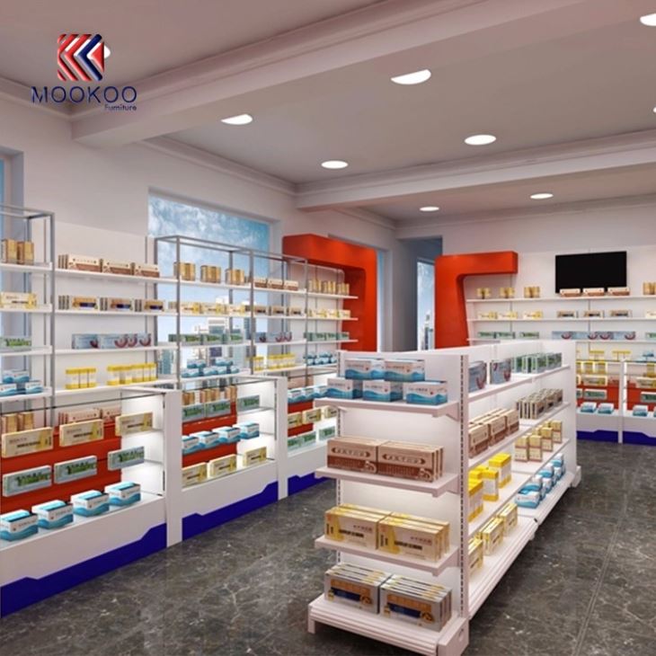 Retail Pharmacy Shop Display Shelves