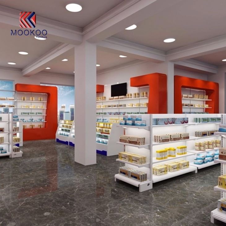 Retail Pharmacy Shop Display Shelves